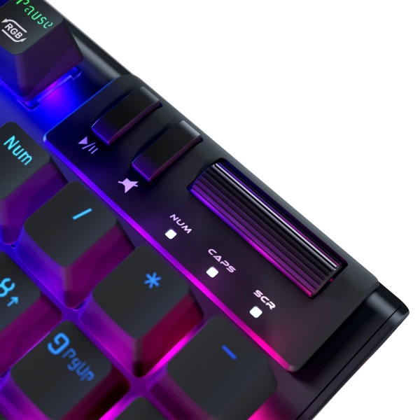 Rampage Carbon Siyah RGB Q Bilek  Destekli Blue Switch Gaming Oyuncu Klavye