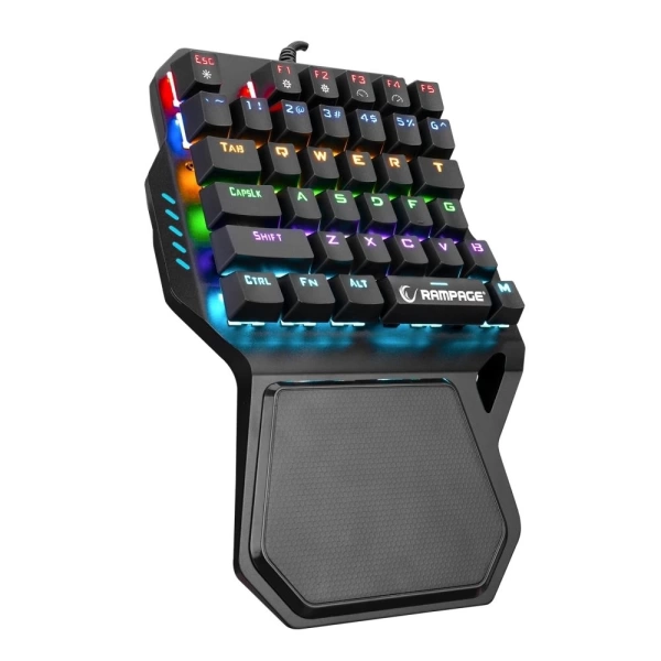 Rampage KB-R77 PALM USB Rainbow Backlight Outemu Red Switch Mekanik 36 Tuşlu Mini Gaming Oyuncu Klavyesi