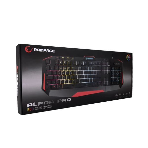 Rampage KB-RX7 ALPOR PRO Siyah USB RGB Aydınlatmalı Q Gaming Klavye