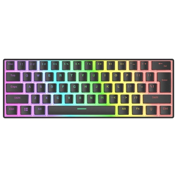 Rampage RADIANT K11 Siyah Type-C Bağlantılı RGB Puding Tuşlu US Layout Red Switch Gaming Klavye