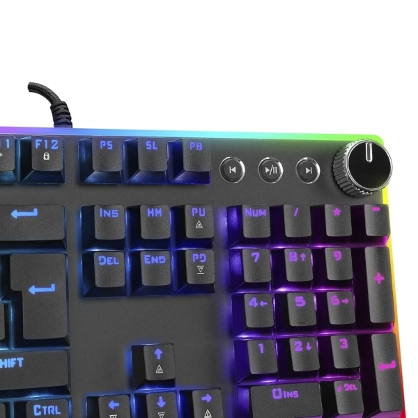 Rampage RMK-X2 MIRACLE USB Full RGB Aydınlatmalı Aydınlatmalı Multimedia Q Blue Switch Gaming Oyuncu Mekanik Klavye