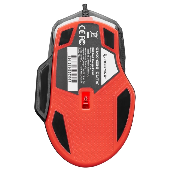 Rampage SMX-G38 CLAW Usb 7 Makro Tuşlu 7200dpi RGB Ledli Gaming Oyuncu Mouse