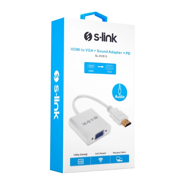 S-link SL-HVS13 HDMI to D-SUB + Audio Çevirici