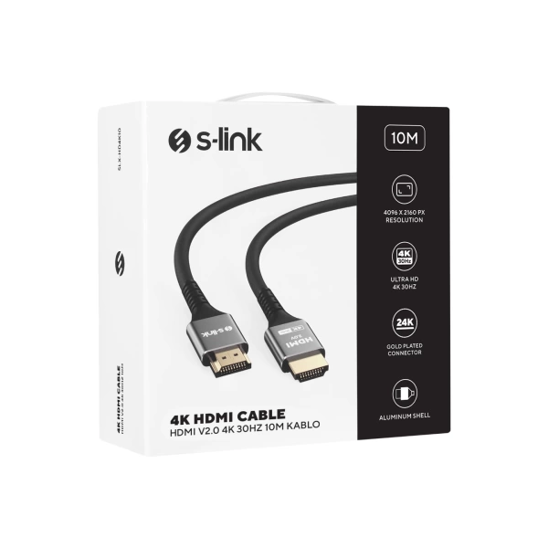 S-link SLX-HD4K10 10 m 4K HDMI Kablo Kablo