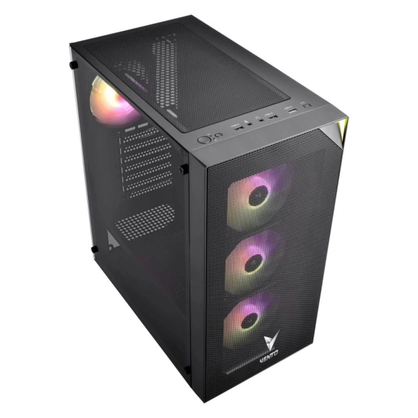 FSP Vento VG3400S RGB Temperli Cam USB 3.0 Mesh Siyah ATX Hyper Pro H3-650 80+ Bronze Gaming Kasa