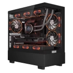 Dragos Basalt 6x ARGB Fan USB 3.0 600W 80+ Plus mATX Panoramik Temperli Cam Gaming Siyah Kasa