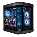 Dragos North Evo Vision LCD Ekran 7x ARGB Fan Type C ATX Mid Tower Panoramik Temperli Cam Gaming Siyah Kasa