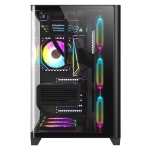 Dragos Ocean Curved Pro Siyah 7x Argb Fan USB 3.0 750W 80+ Panoramik Temperli Cam Gaming ATX Mid Tower Kasa