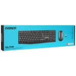 Everest KM-7500 Siyah Kablosuz Q Multimedia Klavye + Mouse Set