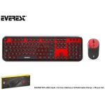 Everest ROUND KM-6282 Siyah/Kırmızı Kablosuz Q Multimedia Klavye + Mouse Set