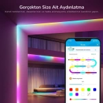 Govee RGBIC 5 Metre Wi-Fi ve Bluetooth LED Şerit Işık (Alexa ve Google Assistant Uyumlu) H618A3D1