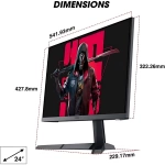 Koorui 23.8 24E3 IPS 1ms 165Hz HDMI, DisplayPort AdaptiveSync VESA 1080p Gaming Siyah Monitör