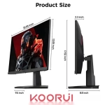 Koorui 24.5 25E3A 1ms 170Hz HDMI, DisplayPort FreeSync VESA 1080p Gaming Siyah Monitör