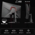 Koorui 24.5 25E3A 1ms 170Hz HDMI, DisplayPort FreeSync VESA 1080p Gaming Siyah Monitör