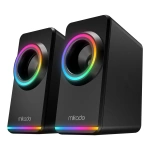 Mikado MD-182 2.0 3W*2 Siyah RGB Aydınlatmalı USB + 3.5mm USB 5V Hoparlör