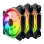 Rampage COOLWIND F1 3x12CM ARGB Fan Kontrolcü Hub+ Kumandalı Siyah Kasa Fan Kiti