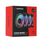 Rampage COOLWIND F3 3x12cm ARGB Fan + Kumanda 1200RPM Gaming Oyuncu Kasa Fan Kiti