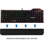 Rampage Hydra R6 Full Color RGB LED Blue Switch Aluminyum Kaplama Multimedia Mekanik Klavye