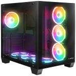 Rampage ICEWAVE Siyah Temperli Camlı 7*12cm ARGB Fan+Kontrolcü Transparan E-ATX Mid-T Gaming Oyuncu Kasası