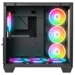 Rampage ICEWAVE Siyah Temperli Camlı 7*12cm ARGB Fan+Kontrolcü Transparan E-ATX Mid-T Gaming Oyuncu Kasası