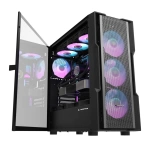 Rampage INFINITY MESH 4*ARGB Fan Manyetik Temperli Camlı E-ATX Mid-T Gaming Oyuncu Kasası