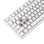 Rampage KB-R136 GHOST Beyaz Type-C Bağlantılı RGB Puding Tuşlu Red Switch US Gaming Oyuncu Klavye