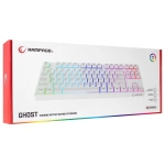 Rampage KB-R136 GHOST Beyaz Type-C Bağlantılı RGB Puding Tuşlu Red Switch US Gaming Oyuncu Klavye