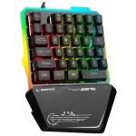 Rampage KB-R24 X-MINI RGB Zemin Aydınlatmalı Metal Taban Gövdeli Mini Gaming Oyuncu Klavyesi