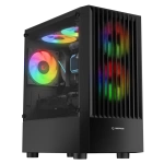 Rampage LYRA Mesh Temperli Camlı Siyah 3*12cm RGB Fan M-ATX Mid-T Gaming Oyuncu Kasası