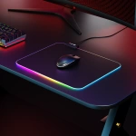 Rampage MP-23 Siyah 252*328*3mm RGB Ledli Gaming Mouse Pad