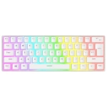 Rampage RADIANT K11 Beyaz Type-C Bağlantılı RGB Puding Tuşlu US Layout Red Switch Gaming Klavye