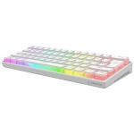 Rampage RADIANT K11 Beyaz Type-C Bağlantılı RGB Puding Tuşlu US Layout Red Switch Gaming Klavye