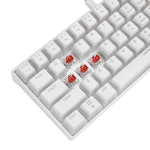 Rampage RADIANT K11 Beyaz Type-C Bağlantılı RGB Puding Tuşlu US Layout Red Switch Gaming Klavye