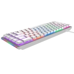 Rampage REBEL Beyaz Low Profile BLUE SWITCH  US Layout English Rainbow Mekanik Gaming Klavye