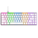 Rampage REBEL Beyaz Low Profile BLUE SWITCH  US Layout English Rainbow Mekanik Gaming Klavye