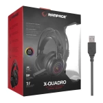 Rampage RM-K2 X-QUADRO Siyah USB 7.1 Version RGB Işık Efektli Oyuncu Mikrofonlu Kulaklık