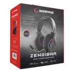 Rampage RM-K44 ZENGIBAR Siyah 7.1 Surround RGB Işık Efekti Mikrofonlu Oyuncu Kulaklığı