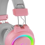 Rampage SN-R10 ALQUIST Pembe 3,5mm RGB Gaming Oyuncu Mikrofonlu Kulaklık