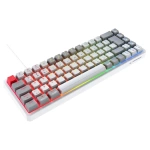 Rampage Yoru Mini RGB Red Switch Mekanik Beyaz/Gri Type-C Kablolu Gaming Klavye