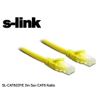 S-link SL-CAT603YE 3mı Sarı CAT6 Kablo CAT6 Kablo