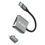 S-link SL-CR21 TypeC ve USB3.0 SD/Micro SD 110M/S Hızlı 2 in 1 Metal Kart Okuyucu