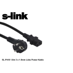 S-link SL-P418 1.8m 3 x 1.5mm Lüks Power Kablo Power Kablo