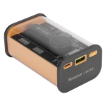 S-Link V92 9200mAh PD22.5W + QC3.0 USB+Type-C Gri/Sarı LCD Şeffaf Powerbank