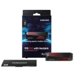 Samsung 990 PRO Soğutuculu 1TB NVMe Gen4 7450/6900MB/s M.2 SSD