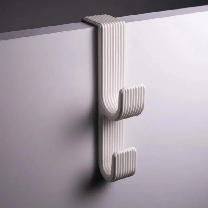 Minimal Tasarım Kapı Üstü Askı | 3’lü Renk Set (Siyah – Beyaz – Ahşap Ton)