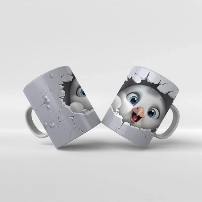 Baskılı Kupa Bardak Denizaltı Penguen - 03