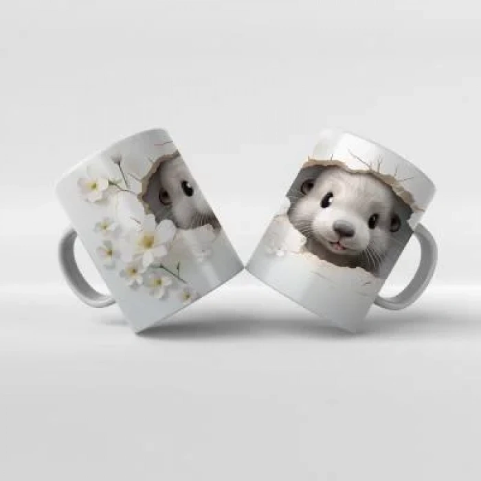 Baskılı Kupa Bardak Hayvan Temaları - 08