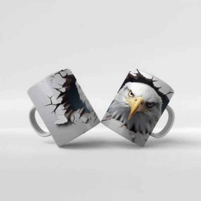 Baskılı Kupa Bardak Kartal Hayvan Temaları - 11