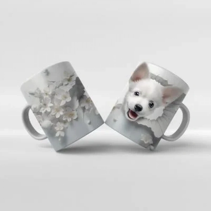 Baskılı Kupa Bardak Sevimli Köpekler - K08