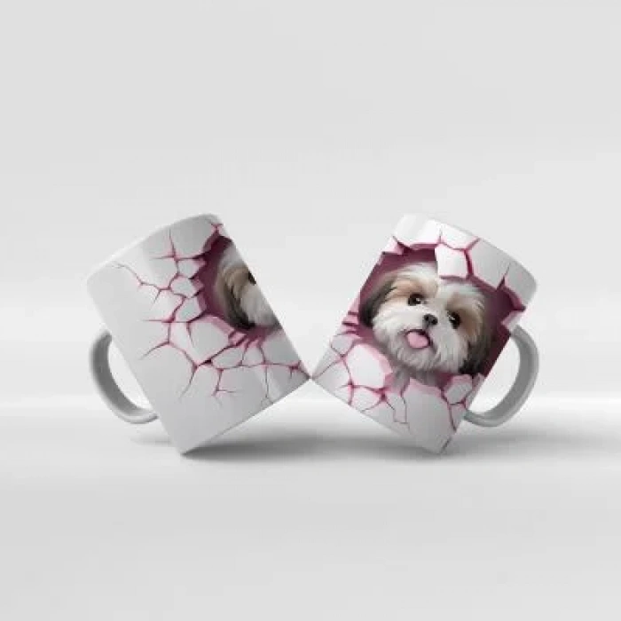Baskılı Kupa Bardak Sevimli Köpekler - K21